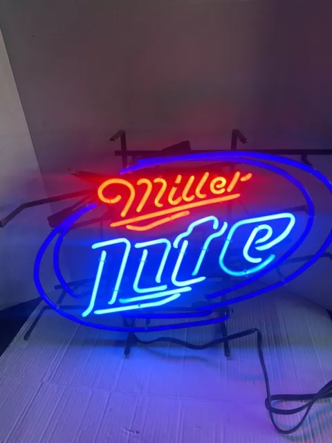 Miller LITE Beer Neon Light Sign.