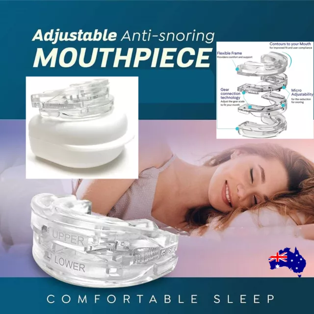 Anti Snore Mouthpiece Sleep Aids Mouth Guards Stop Snoring Adjustable Bruxisms 2