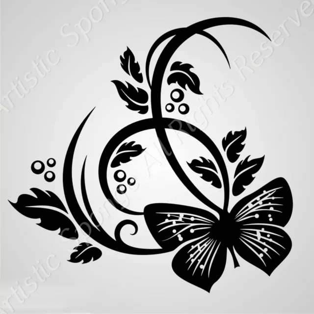 Floral Butterfly BIG SIZES Reusable Stencil Wall Decor Shabby Chic Animal / CH45