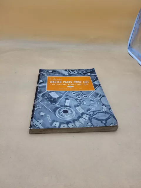 1929-1938 Chevrolet Master Parts Price List Catalog Book Six Cylinder Models