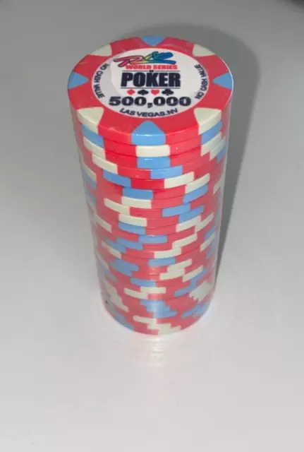 BLISTER da 25 Fiches - Poker chips ceramica replica RIO World Series Valore 500K