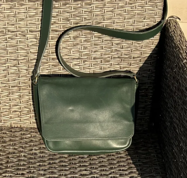 VINTAGE Leather COACH Green BISTRO BAG 4125 Crossbody Bag