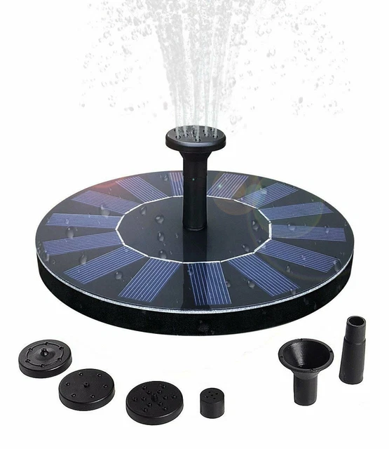 SOLAR POWER FOUNTAIN Submersible Floating Water Pump Bird Bath Pond