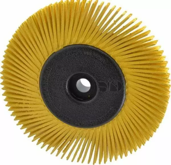 3M 6" Diam, 1/2" Max Face Width, Plain Hole Radial Bristle Brush