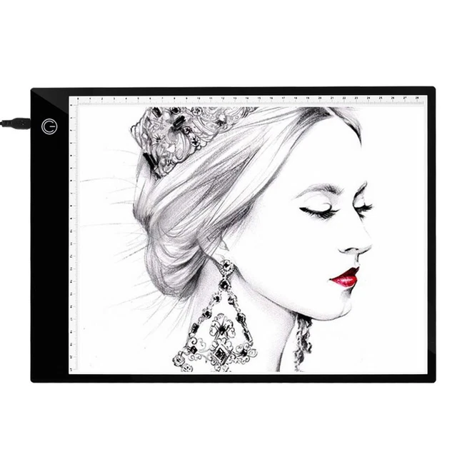A4 Digital LED Gráficos Tablet Arte Plantilla Tablero de Dibujo Caja de Luz Portátil Trac