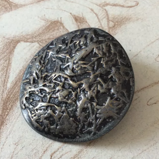 Grand Bouton Ancien de Créateur Métal 35 mm Couture 1920-30