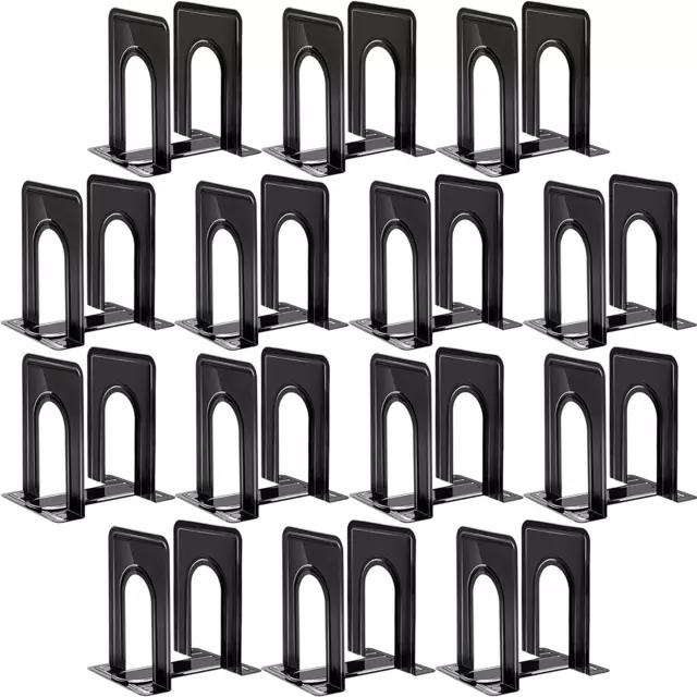 Bookends 28Pcs Metal Bookends Black Book Ends Holder Book Ends Book Ends Shelves