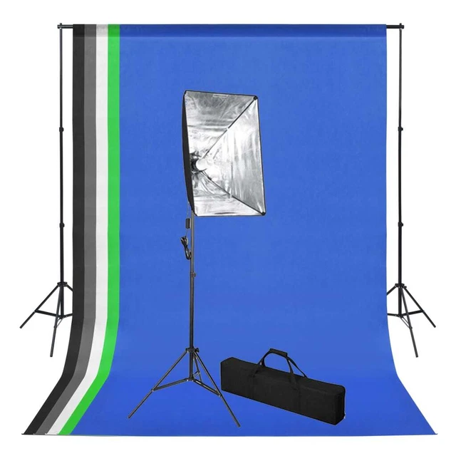 Set Studio Fotografico con Sfondi e Luci Softbox 5199397