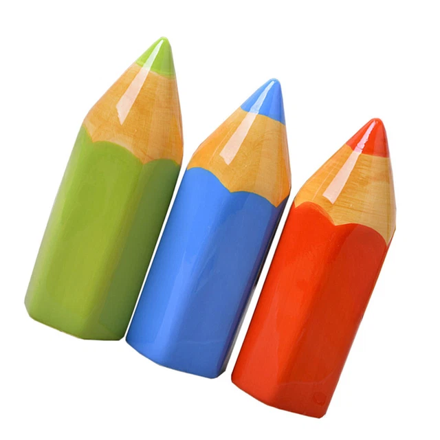 3 Pcs Ceramic Coin Bank Saving Toy Piggy Earth Tones Children