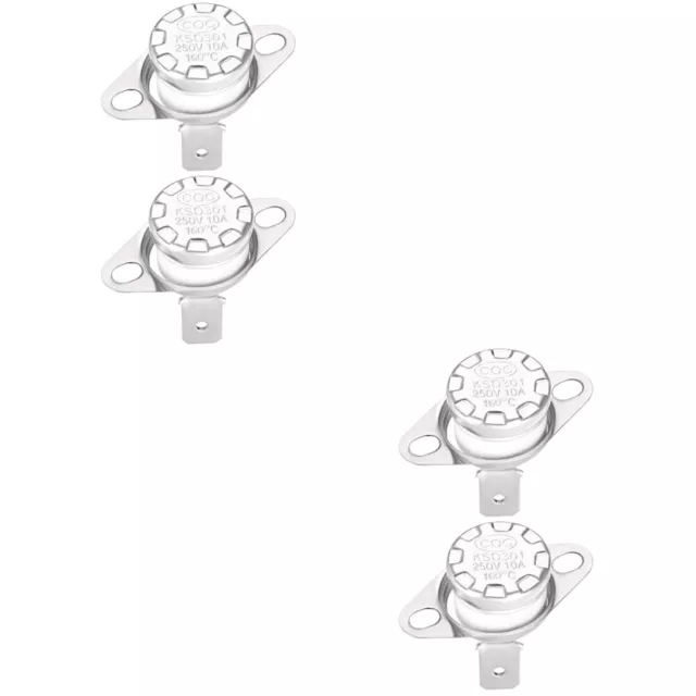 4 Pcs KSD301 Thermal Metal Temperature Switch Adjust Snap Disc Control