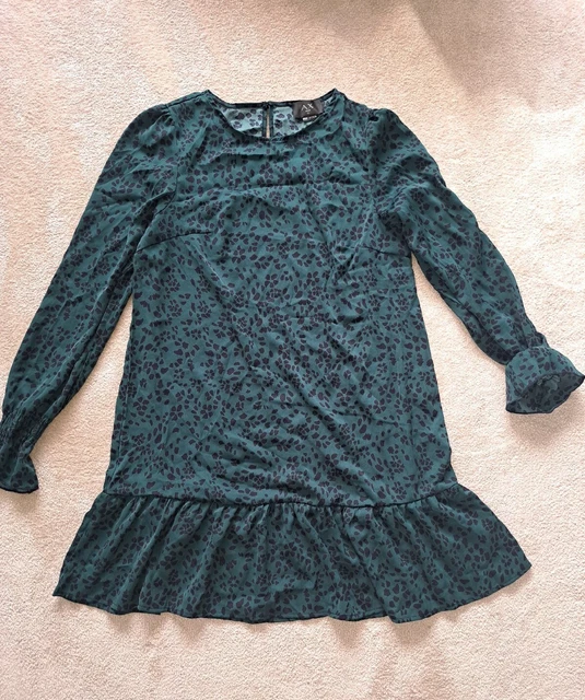 Ax paris green shop leopard dress