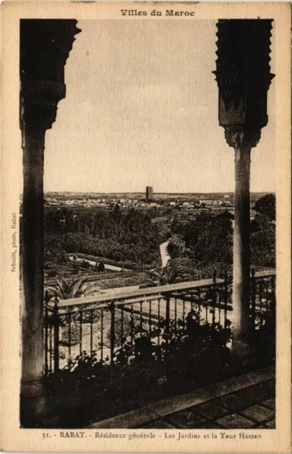 CPA AK RABAT - Residence générale Les Jardins et la Tour Hassan MAROC (796629)