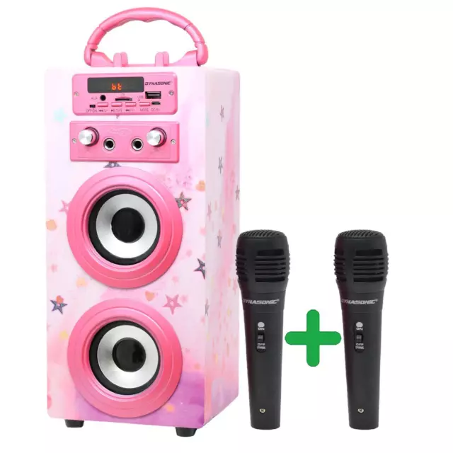 Karaoke con micrófonos, Altavoz Bluetooth Portatil Karaoke con 2 Micrófonos I