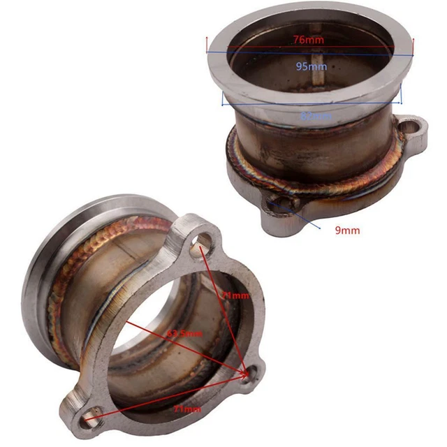 Adaptateur de tuyau de descente Turbo V-Band 3 boulons T3 pour GT2560R GT28RS