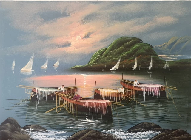 Marina, Olio Su Tela Scuola Italiana XX Secolo