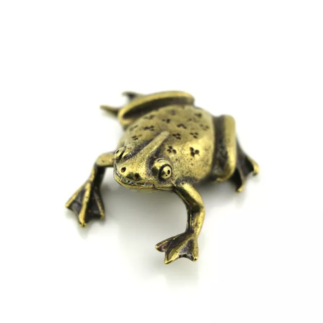 Brass Frog Figurines Sculptures Tea pet Gifts Fengshui Statuette Collection