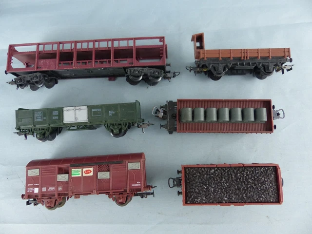 Lot De 10 Wagons Marchandises LIMA – Modèles SHELL, FRANPRIX, SILLAN, STEF – Occasion