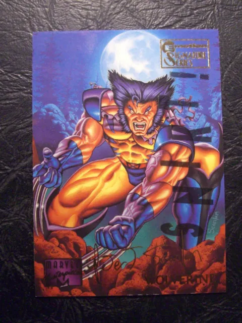 1995 Marvel Masterpieces Wolverine Emotion Gold Foil Signatures #114 Rare SP