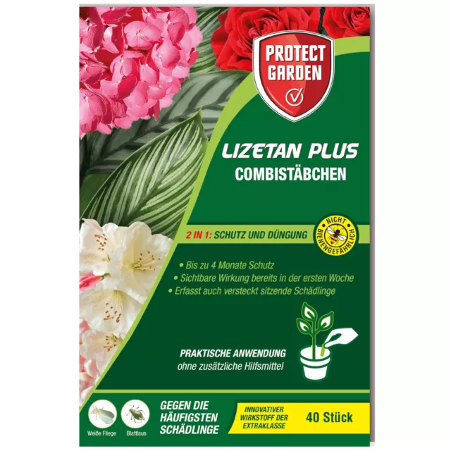 Protect Garden Lizetan Plus Combistäbchen 40 Stück Blattläuse Weiße Fliege
