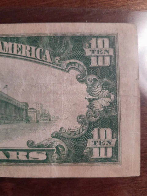 1934-A 10 Dollar Silver Certificate  Blue Seal Note #A24780265A In Holder 9