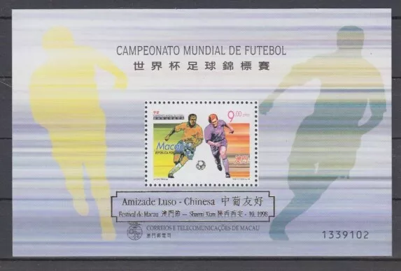 Macau Bloque 56 I Copa Del Mundo de Fútbol Con Impresión (MNH)