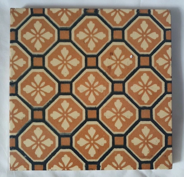 Minton Gothic Revival Pugin Style Design 6 Inch Tile, Circa 19Th Century