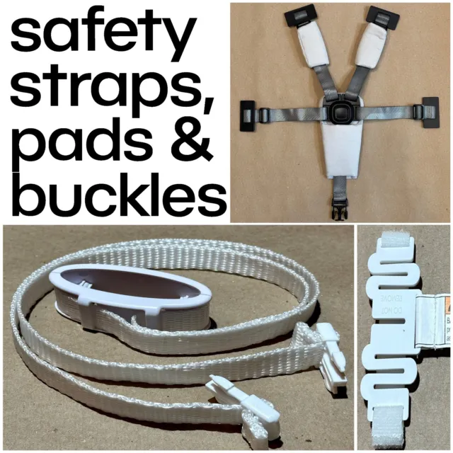 Mamaroo 5 Point Harness, Safety Strap Buckle Clips & Crotch, Shoulder Pads Parts