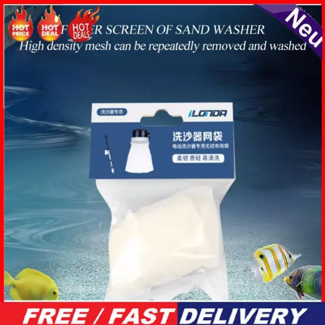 4pcs Aquarium Fish Tank Electric Sand Washer Filter Bag Non Woven Gravel Cleaner