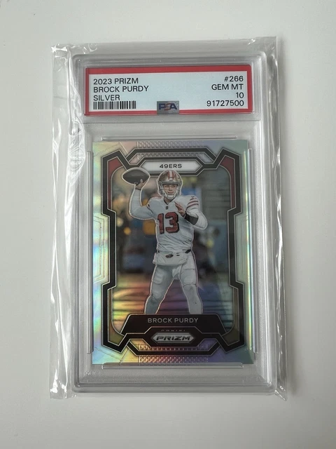 2023 Panini Prizm Brock Purdy Psa Grado 10 Gemme Nuovo Di Zecca Eur 9