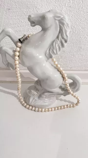 echte lange Perlenkette  Kette Halskette Collier