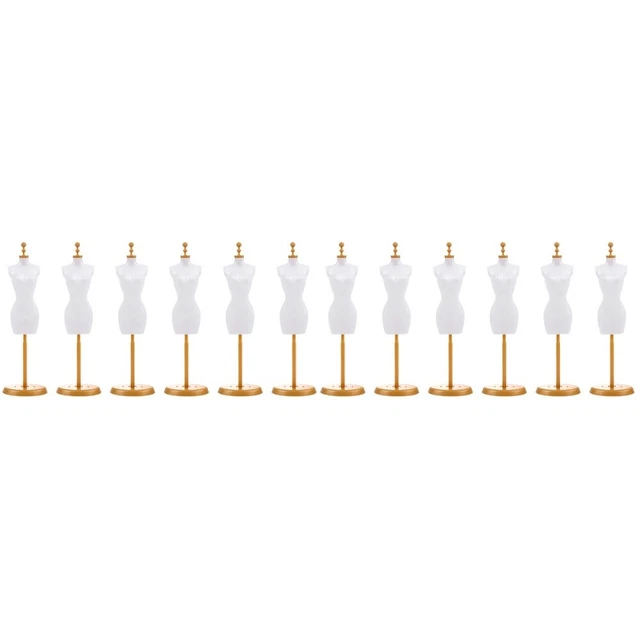 12 Pcs Schaufensterpuppenständer Plastik Puppenkleiderform White