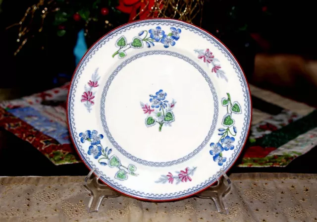 RARE MINTONS M & Co GERANIUM NEW STONE PLATE date stamped 1860 pattern A3373 af