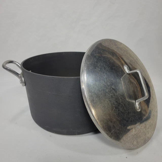 Vintage Heavy MAGNALITE GHC PROFESSIONAL 7Qt 6.6L Stock Pot Pan W/Lid Cover USA
