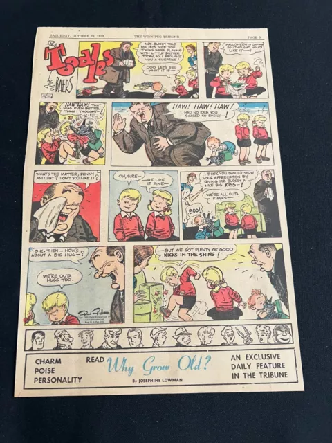 #T01  THE TOODLES by The Baers Sunday Tabloid Full Page Strip  October 29, 1950