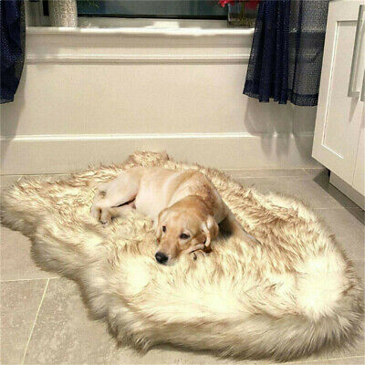 Jumbo Fluffy Pup Rug FauxFur Memory Foam Orthopedic Dog Bed Ultra-Soft Pet Bed