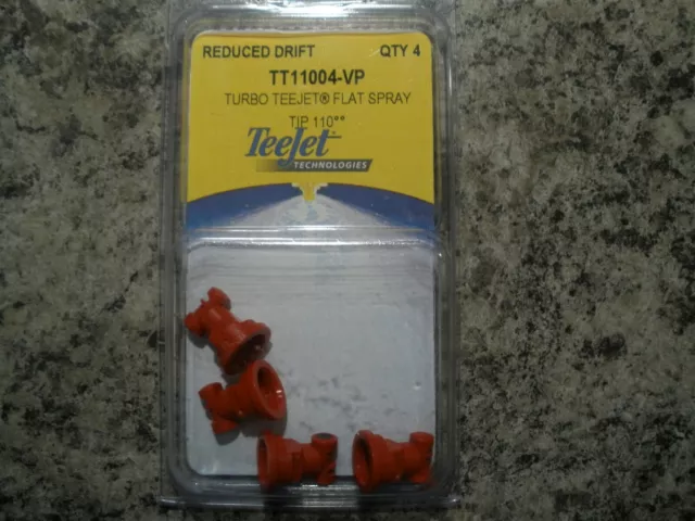 TURBO TEEJET FLAT SPRAY WIDE ANGLE 110deg.TIP  TT11004-VP PACK OF 4