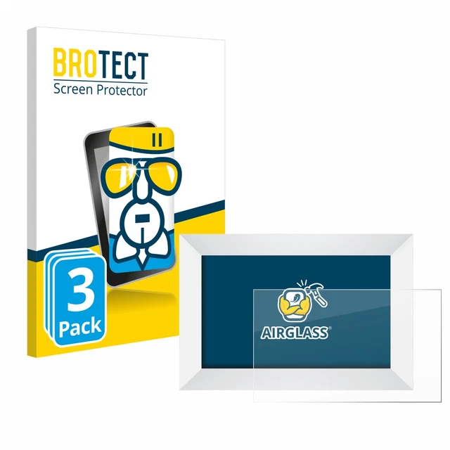 3x BROTECT Panzerglasfolie für Aeezo WiFi Digitaler Bilderrahmen 10.1" Schutz