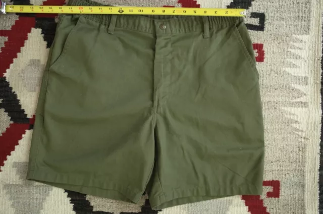 Vintage Boy Scouts Of America Shorts Mens Size 33 Olive Green Official Uniform