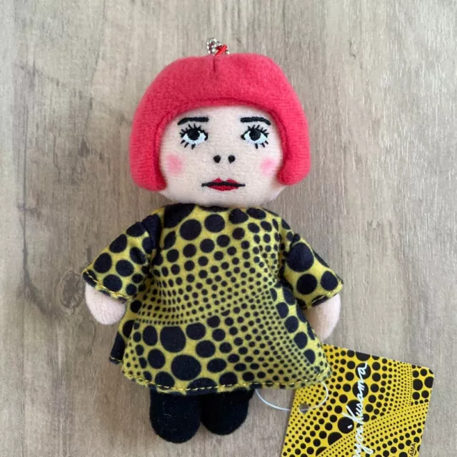 Yayoi Kusama Key Chain Plush Doll Yayoi-Chan Vol.3 Dots Yellow Artist Japan  New