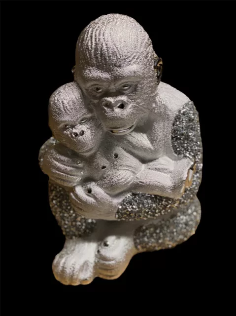 Small Black Resin Rude Monkey Ornament Statue Sculpture Figurine Gift Home  Decor
