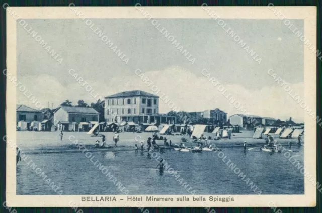 Rimini Bellaria Spiaggia Hotel Miramare cartolina RB6179