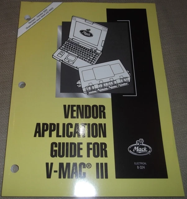 Mack Rivenditore Applicazione Guida V-Mac III Servizio Manuale Libro 8-324