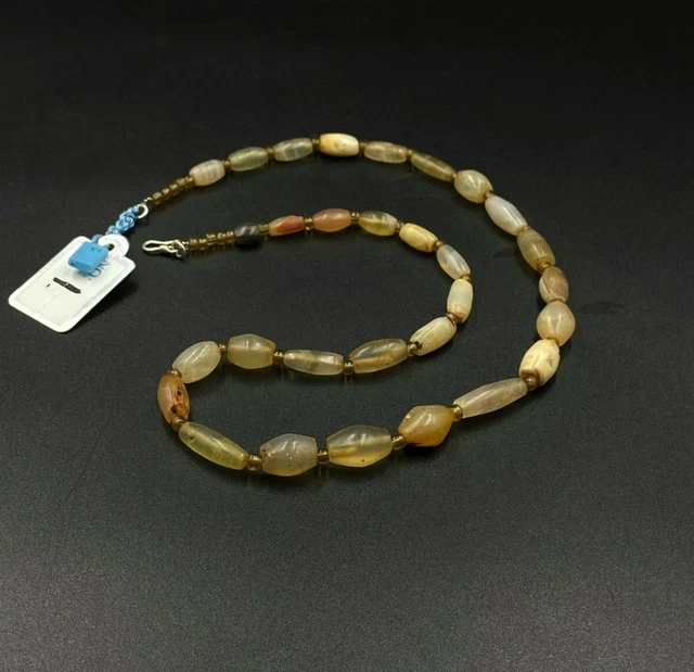 OLD Beads Antique Trade Jewelry Agate Necklace Ancient Antiquities Myanmar 5