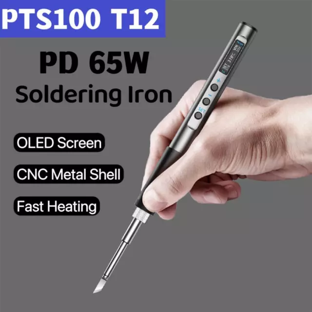 PTS100 T12 Pd 5-20V 65W Portable Soldering Iron with Temperature Adjustable X1M1