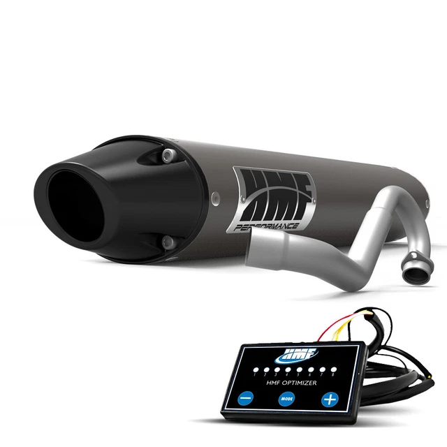HMF Yamaha YFZ 450R Full Exhaust Gun Metal Ellip w/Blk Euro + EFI (09-23)