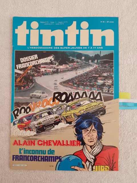 Tintin N°409 12/7/1983 Alain Chevallier Dorothee Bmw 635 Csi Pilotes Chick Bill