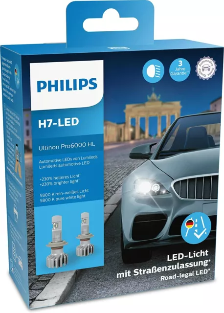 Philips LED Glass Base Bulb W 5W Ultinon Pro6000 With Mot Approval 6000K 2  