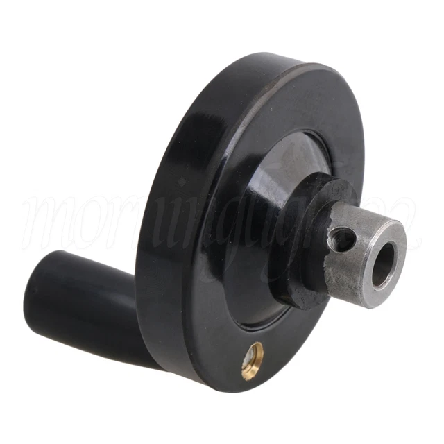 Black 63x8mm Revolving Handle Grip Hand Wheel for Lathe Milling Machine
