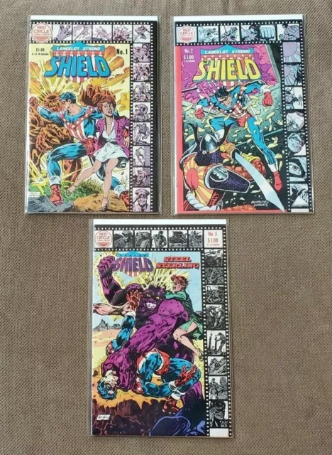 Lancelot Strong The Shield #1-3 Red Circle Comics
