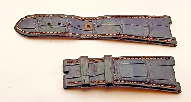 Philip Watch Uomo Cinturino Per Orologio Patek Philippe Nautilus - Pelle Genuina, Misura 25/18 Mm, Colore Marrone O Nero Pantaloncini Italia 2024 - Foto 3